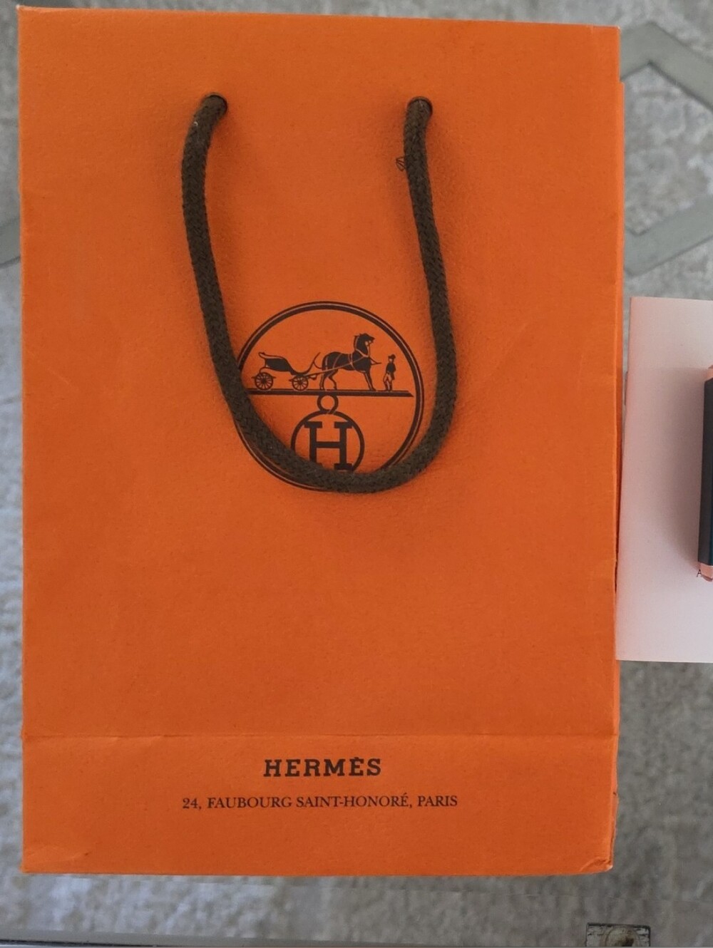 Hermes Gift Bag With NewHermès perfumed toilet soap in the "Eau d'Orange Verte"